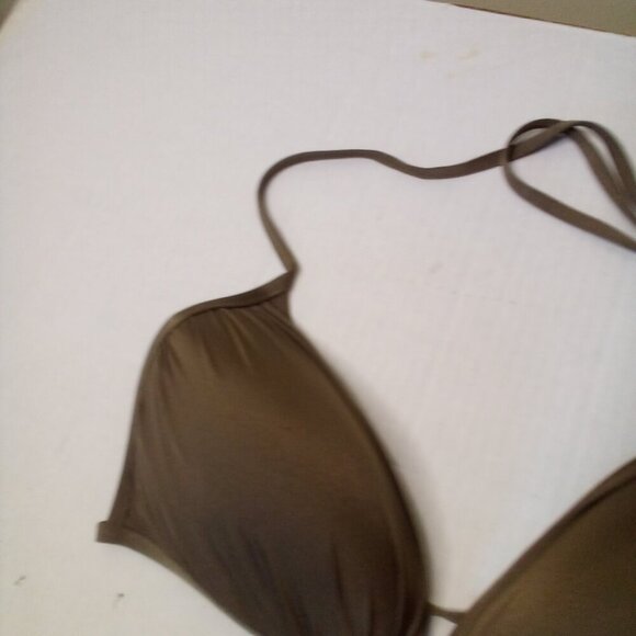 Old Navy Bikini Top Women XL Triangle Swim Padded Cups Brown - Picture 4 of 12